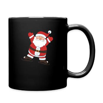 Weihnachtsmann - Tasse einfarbig - Schwarz - Rechts