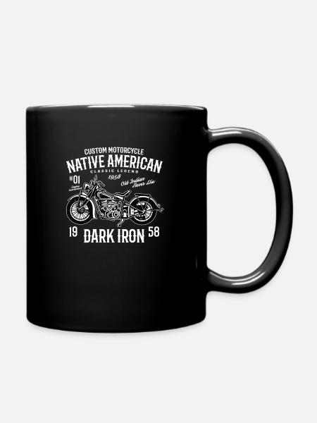 Vintage Motorcycle Vintage Motorcycle Vintage Motorcycle Motorcycle - Full Colour Mug - black