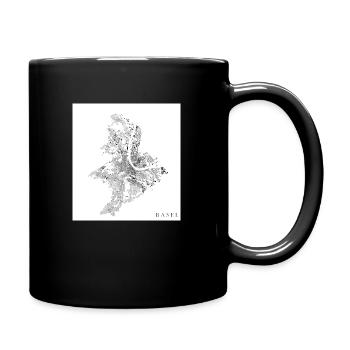 Figure Plan du sol Bâle - Mug uni - noir - Droite