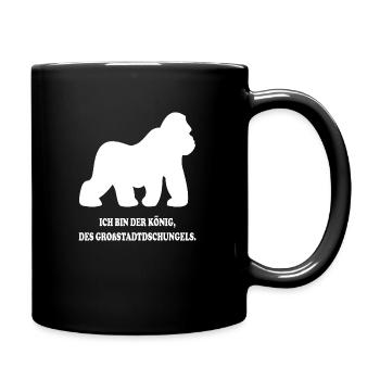 Großstadtdschungel - Tasse einfarbig - Schwarz - Rechts