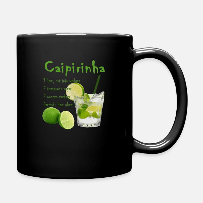 Cocktail Caipirinha - Full Colour Mug - black