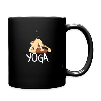 Yoga Funny Buddha Saying Joga Man Buddhism - Full Colour Mug - black - Right