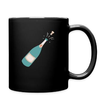 Champangner Bottle - Full Colour Mug - black - Right