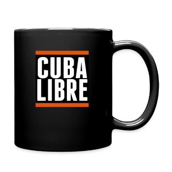 cuba libre cocktail disco drink rum cola sailing - Full Colour Mug - black - Right