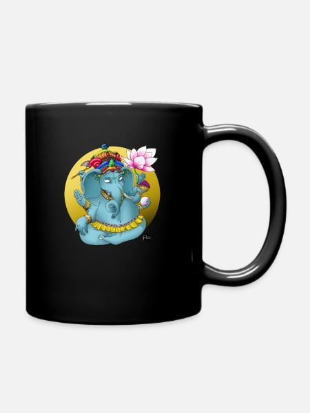 Blue Ganesh Yoga - Mug uni - noir
