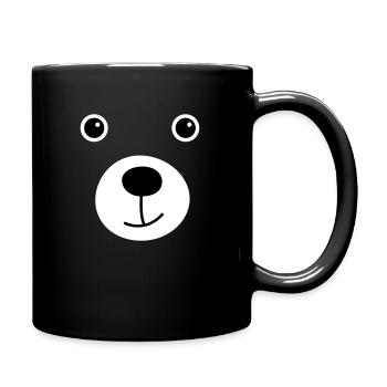 Cute Little Teddybear Face - Tasse einfarbig - Schwarz - Rechts