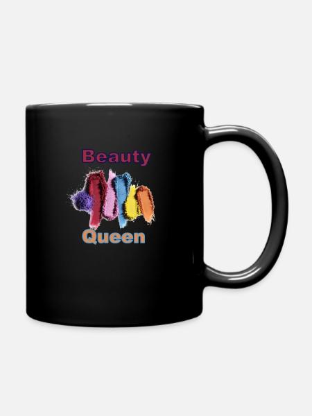 Beauty Queen - Full Colour Mug - black