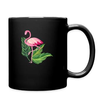 Flamingo Shirt, Flamenco Tasse, Flamingo Liebhaber, - Tasse einfarbig - Schwarz - Rechts