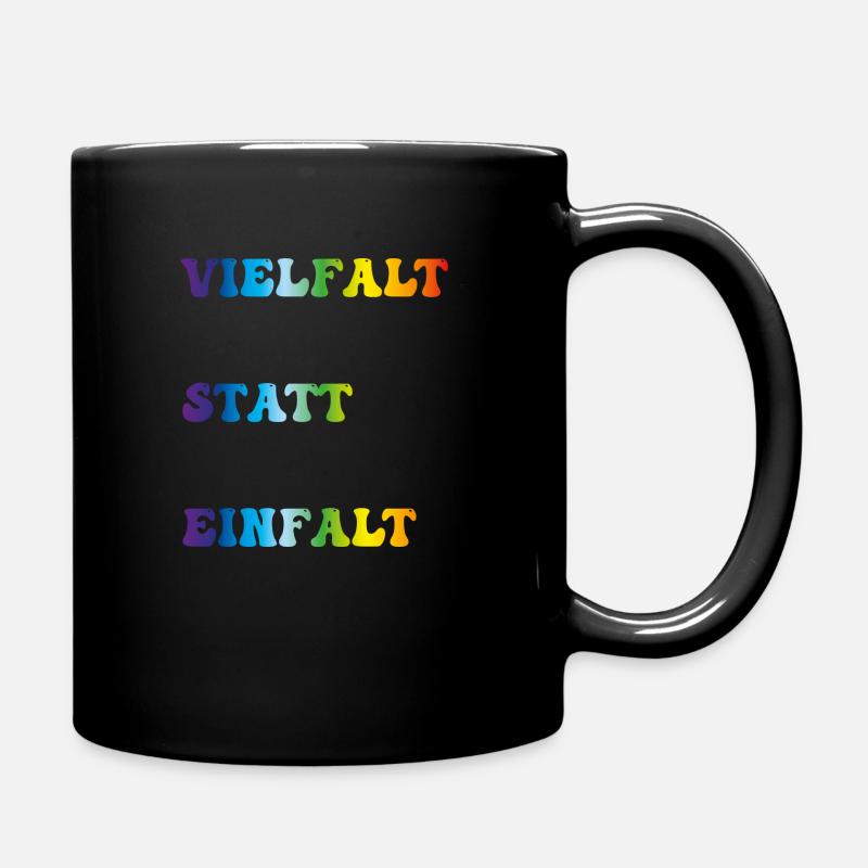 Vielfalt - Tasse einfarbig - Schwarz