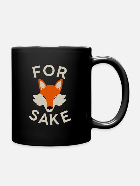 Fuchs Sake - Tasse einfarbig - Schwarz