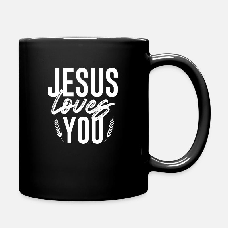 Christliche Sprüche - Tasse einfarbig - Schwarz
