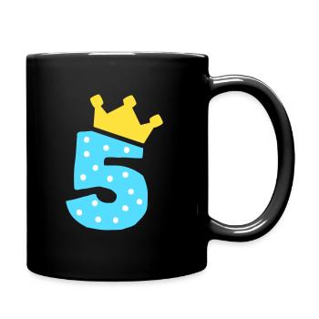 5 crown 5 birthday 5 years - Full Colour Mug - black - Right