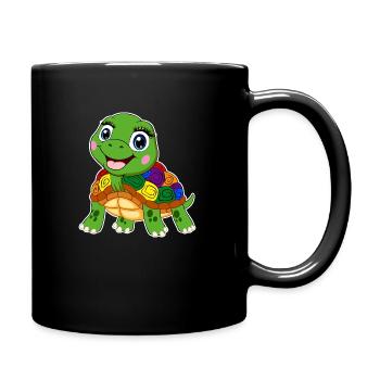 arc-en-ciel tortue lgbt tortue aquatique animal - Mug uni - noir - Droite