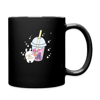 Kawaii Boba Bubble Getränk Japan Milchtee Manga - Tasse einfarbig - Schwarz - Rechts