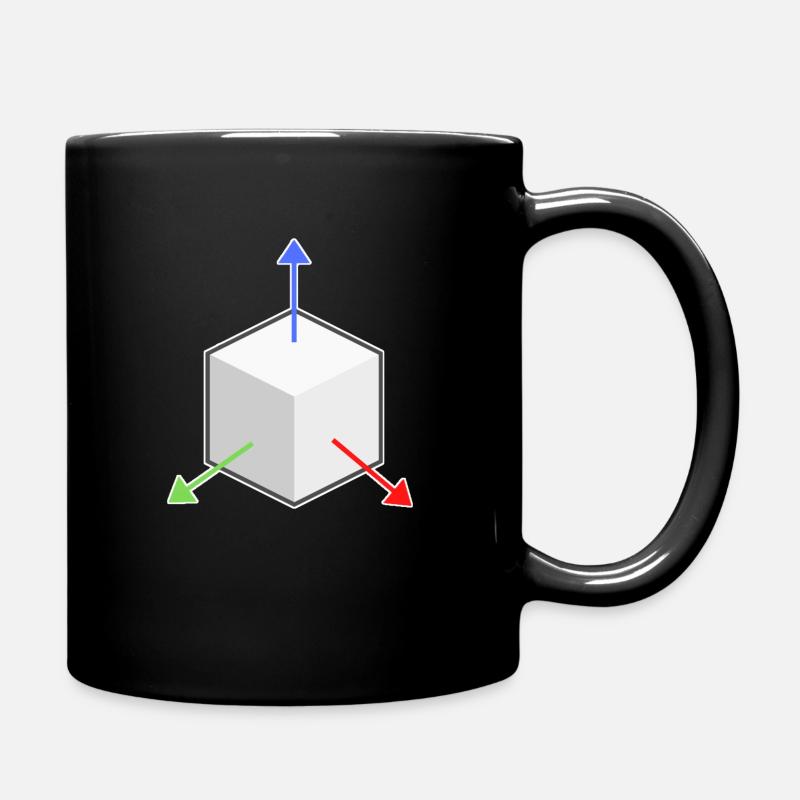 Blender Cube Axis Brand - Tasse einfarbig - Schwarz