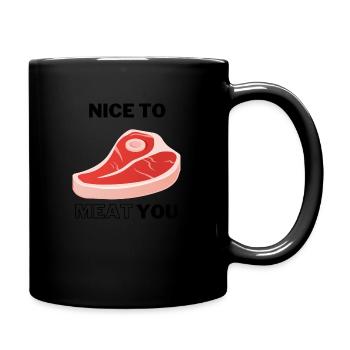 MEAT BBQ - Tasse einfarbig - Schwarz - Rechts