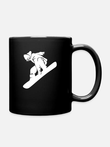 Snowboard Snowboarder - Full Colour Mug - black