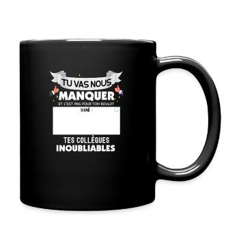 Départ en retraite cadeau pour mon collègue - Mug uni - noir - Droite