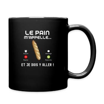 Boulanger humour pain métier boulangerie - Mug uni - noir - Droite
