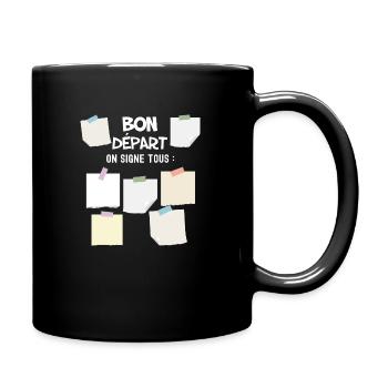 Collègue. Humour Bon départ cadeau collègue - Mug uni - noir - Droite