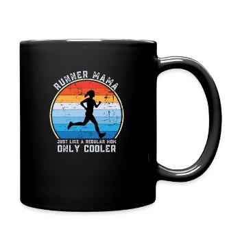 Runner Mama Funny Marathon Running Mother's day - Tasse einfarbig - Schwarz - Rechts