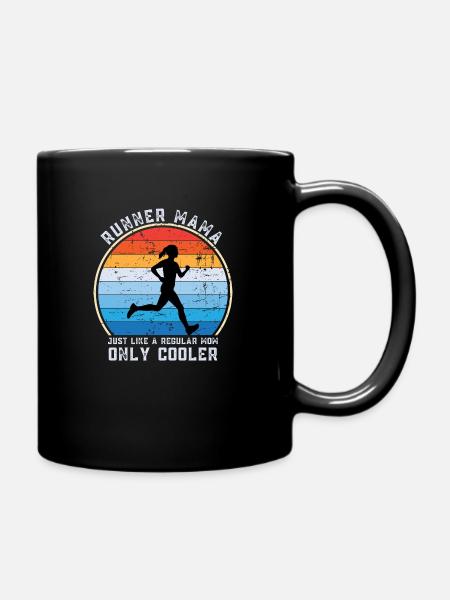 Runner Mama Funny Marathon Running Mother's day - Tasse einfarbig - Schwarz
