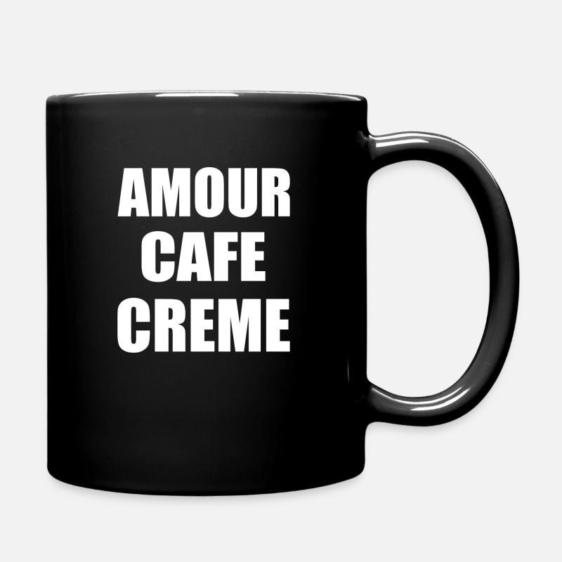 amour café creme - Mug uni - noir