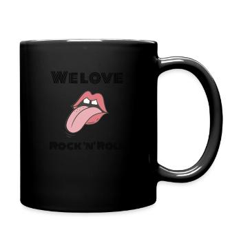 We love Rock 'N' Roll - Full Colour Mug - black - Right