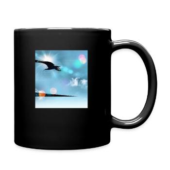 Oiseau en vol - Mug uni - noir - Droite