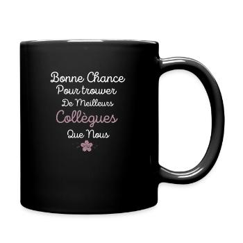 Bonne Chance idée Cadeau départ retraite métier - Mug uni - noir - Droite