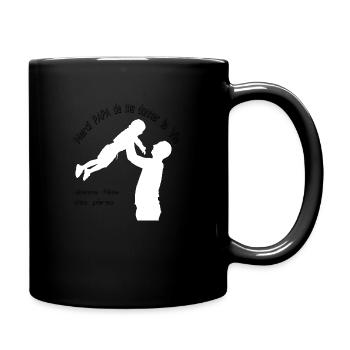 Merci papa de donner la vie , bonne fête des pères - Mug uni - noir - Droite