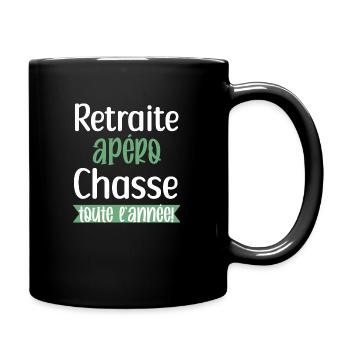 Retraite apéro chasse cadeau homme chasseur humour - Mug uni - noir - Droite