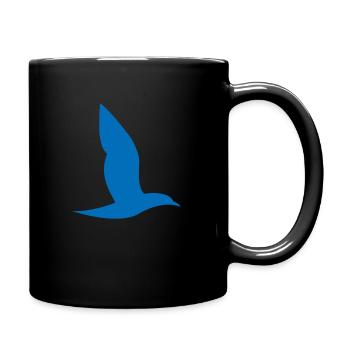 blue bird - Full Colour Mug - black - Right