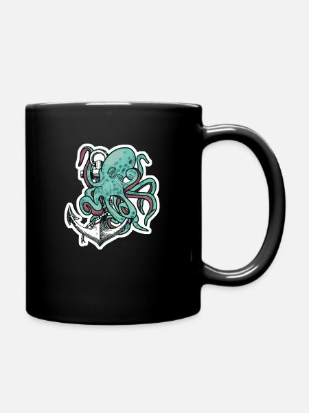 Anker - Kraken - Tasse einfarbig - Schwarz