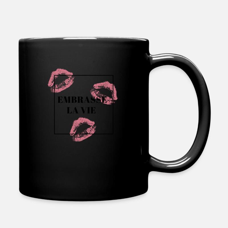 Embrasse la vie - Mug uni - noir