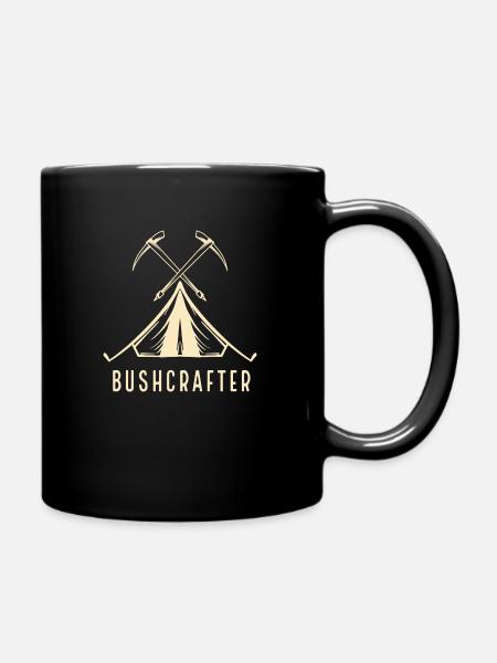 Bushcrafter - Tasse einfarbig - Schwarz