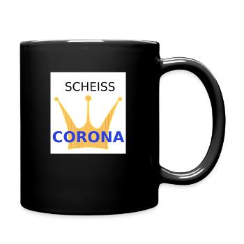 Shit Corona with crown - Full Colour Mug - black - Right
