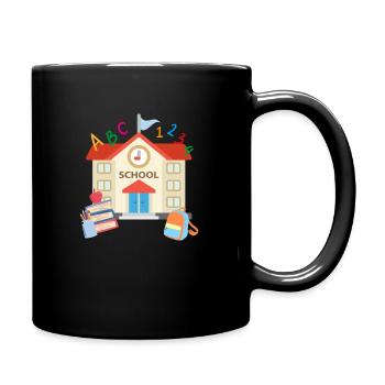 Schule Einschulung 1 - Tasse einfarbig - Schwarz - Rechts