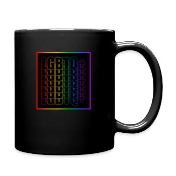 LGBTQ Regenbogen schwarz - Tasse einfarbig - Schwarz - Rechts