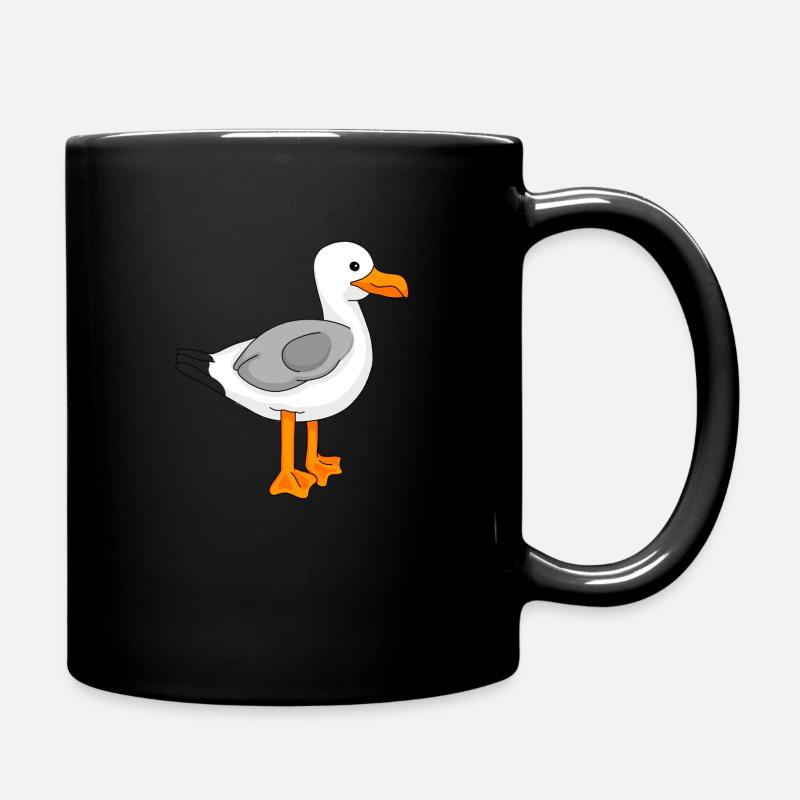 Möwe - Tasse einfarbig - Schwarz