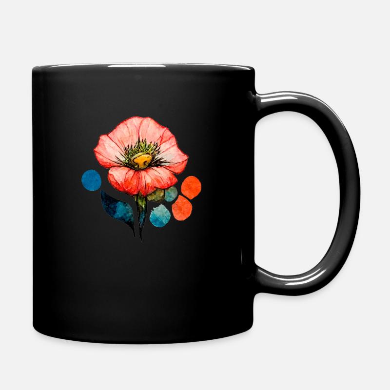 Fleur - Mug uni - noir
