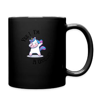 Yes I am a unicorn - Full Colour Mug - black - Right