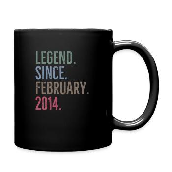 Légende depuis février 2014 - Mug uni - noir - Droite