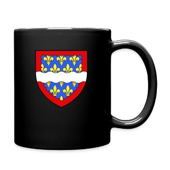 Zeichenabteilung Cher Wappen 18 - Tasse einfarbig - Schwarz - Rechts
