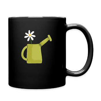 Whimsical Watering Can - Full Colour Mug - black - Right