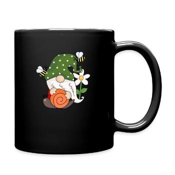 Whimsical Garden Gnome - Full Colour Mug - black - Right