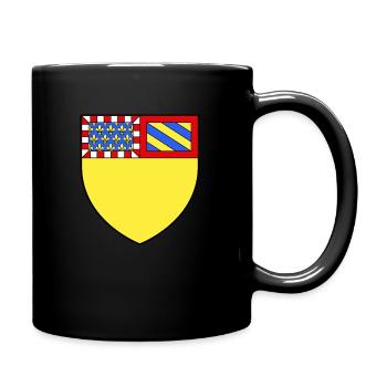Wappen Flagge Côte d'or 21 Dijon - Tasse einfarbig - Schwarz - Rechts