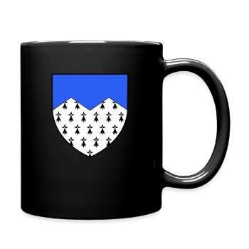 Wappen Bretonische Côtes-d'Armor Bretagne BZH breizh - Tasse einfarbig - Schwarz - Rechts
