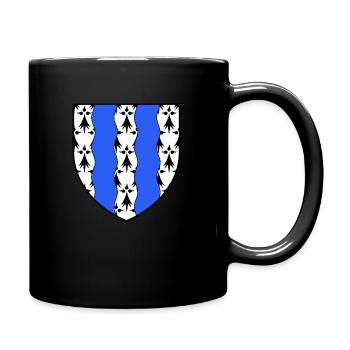 blason hermine BZH Ille et Vilaine - Mug uni - noir - Droite