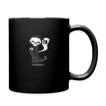 Funny Ghost / Halloween - Full Colour Mug - black - Right